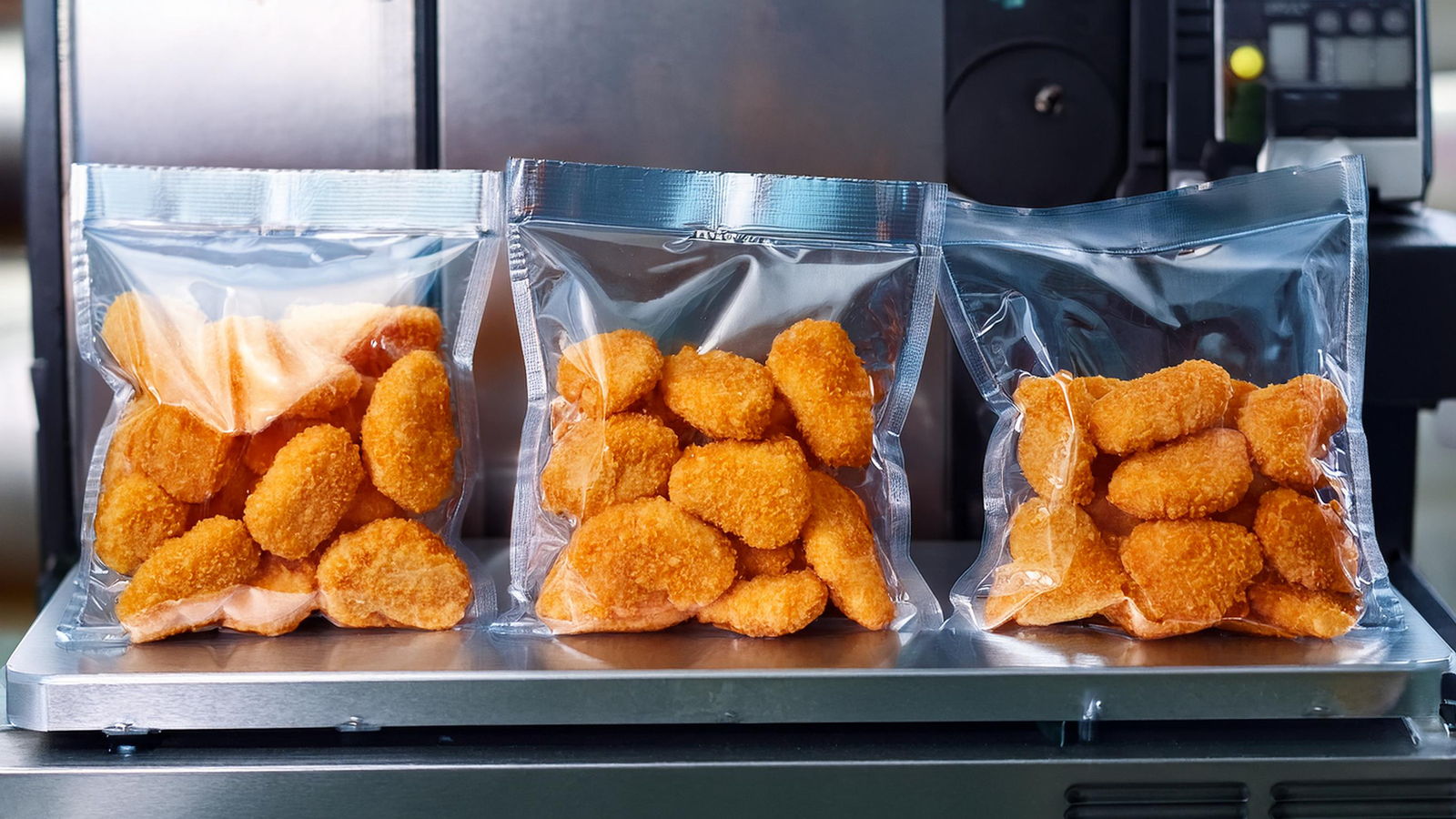 Nugget Packaging with vacuum plastic